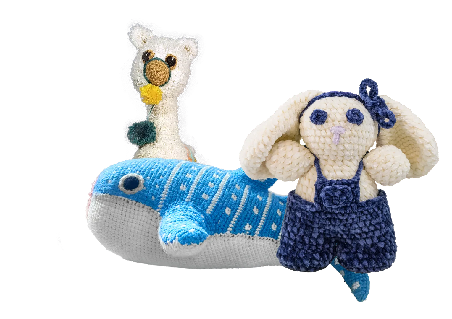 Peluches crochet Miss Duck